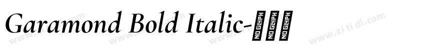 Garamond Bold Italic字体转换